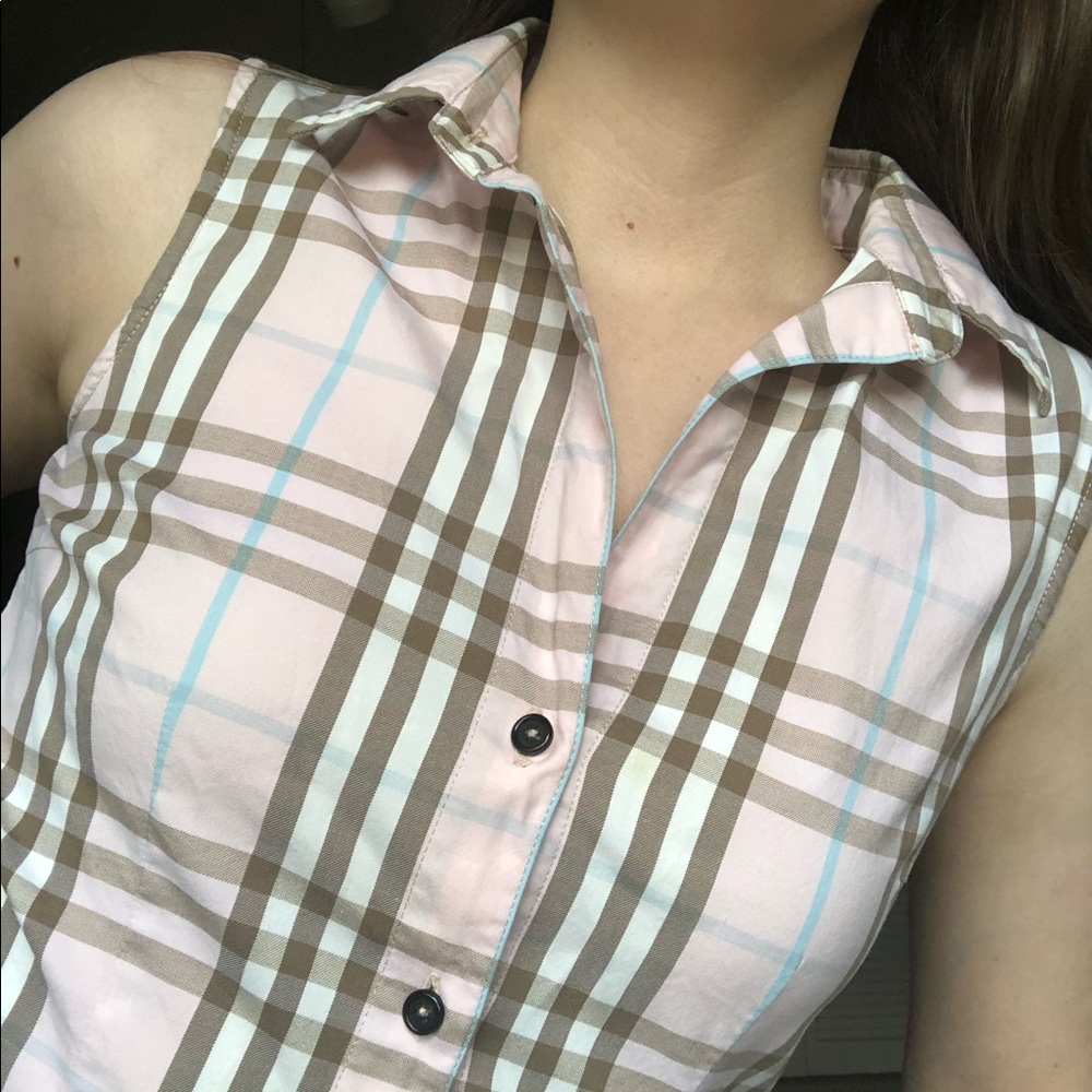 Baby Pink Burberry Nova Check Dress